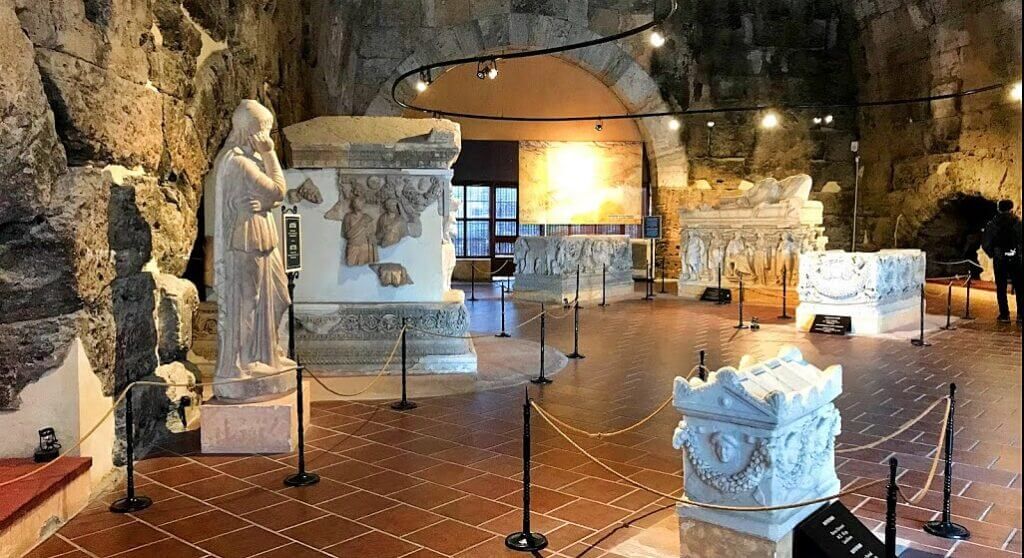 Artefacts from the Archaeology Museum in the ancient city of Hierapolis