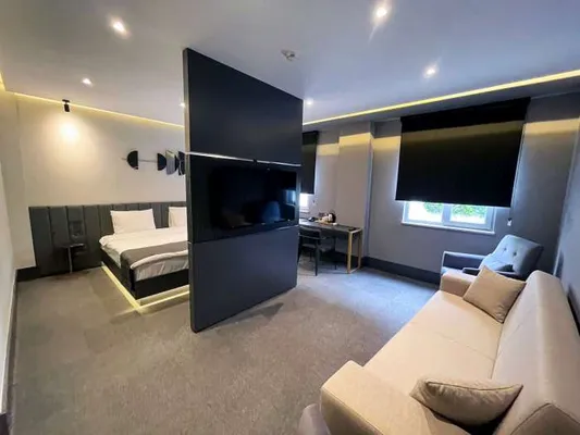 King Suite bedroom and sitting area